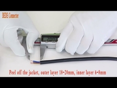 Individu de PA66 M19 fermant à clef le mâle rond de connecteur à IP68 imperméable femelle