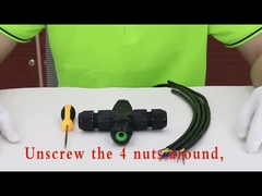 Homme et femme DB 2w2 Coupe de soudure Connecteur d'alimentation coaxial imperméable IP 68