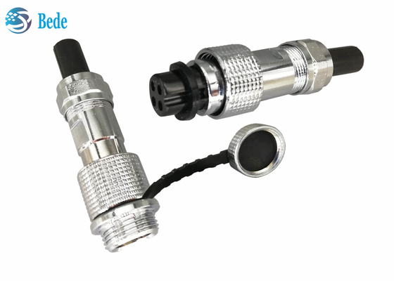 Le connecteur circulaire de cuivre IP68 de l'aviation Gx12 de Shell M12 câblent pour câbler le Pin du connecteur 2~7 d'amarrage