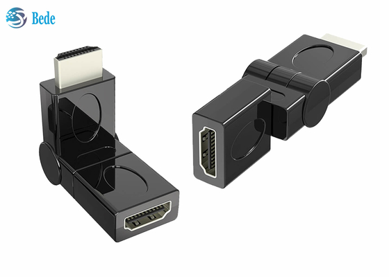 L'or a plaqué HDMI masculin à l'adaptateur femelle 90 de pivot 180 270 360 degrés rotatifs