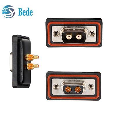 Homme et femme DB 2w2 Coupe de soudure Connecteur d'alimentation coaxial imperméable IP 68