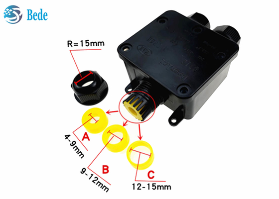 Type de pièce en t de Y boîte de jonction imperméable extérieure du fil IP68 avec les TB