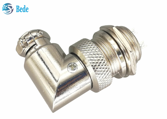 Soudure matérielle en alliage de zinc masculine et femelle de GX16 2 Pin Aviation Connector Plug 90 Dehree