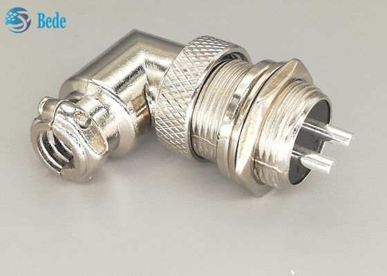 Soudure matérielle en alliage de zinc masculine et femelle de GX16 2 Pin Aviation Connector Plug 90 Dehree