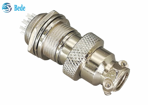 10 Pin Male/connecteur femelle de l'aviation Gx16 ont placé la soudure matérielle en alliage de zinc
