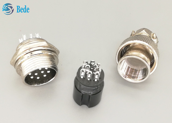 10 Pin Male/connecteur femelle de l'aviation Gx16 ont placé la soudure matérielle en alliage de zinc