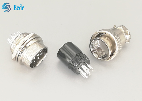 10 Pin Male/connecteur femelle de l'aviation Gx16 ont placé la soudure matérielle en alliage de zinc