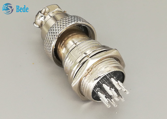 10 Pin Male/connecteur femelle de l'aviation Gx16 ont placé la soudure matérielle en alliage de zinc