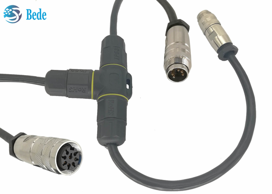 Type 5 goupilles de T de la boîte de jonction de Pin Waterproof Electrical Connectors Cable IP68 5