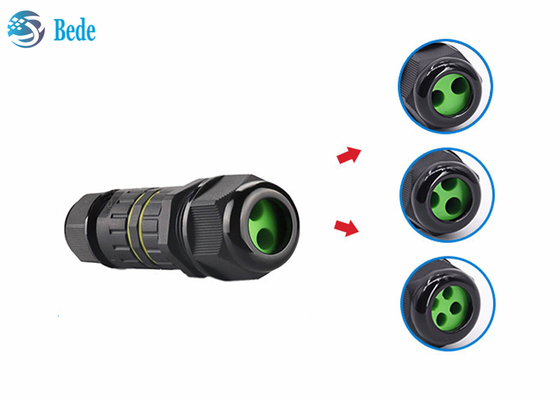 Les cables connecteur imperméables d'IP 68 que 3 bornes produisent 2~4 fils résistent à haute tension et à forte intensité