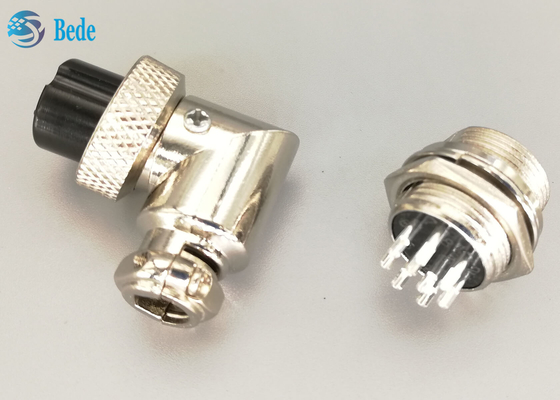 Goupilles de la prise G×16 9 de connecteur d'aviation masculines et ensembles femelles L type prise plaquée argentée