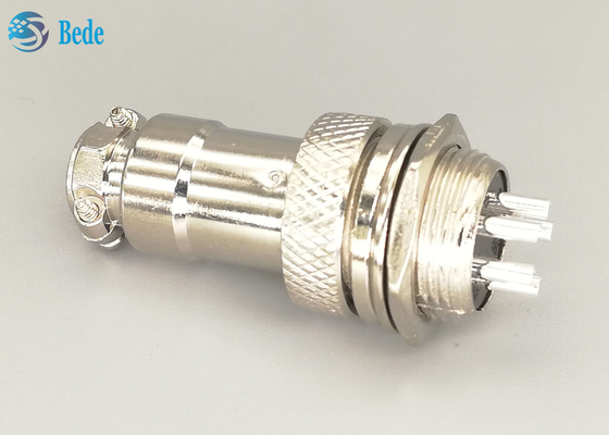 Connecteur plaqué argenté droit 5 Pin Male And Female d'aviation de la prise Gx16