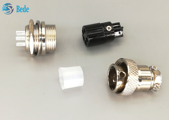 Connecteur plaqué argenté droit 5 Pin Male And Female d'aviation de la prise Gx16