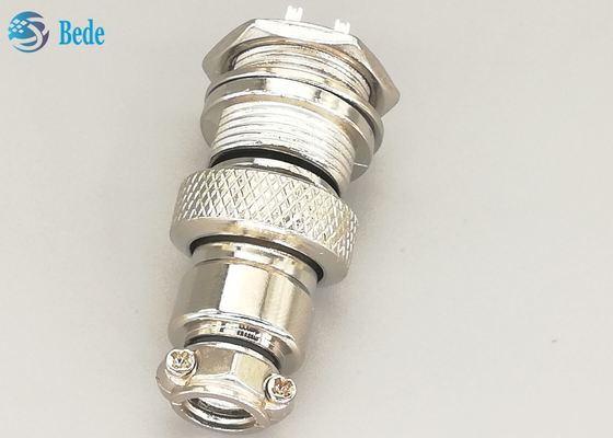 Prise masculine et femelle de Gx16 6 Pin Connector Straight Silver Plated