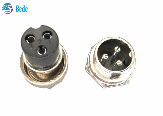 Kits circulaires de Gx16 3 Pin Connector Plug And Socket 16MM Front Mounting