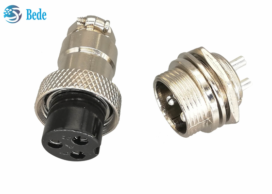 Kits circulaires de Gx16 3 Pin Connector Plug And Socket 16MM Front Mounting