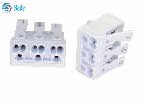 TB rapide de connecteur de fil de poussée de 3 Polonais approprié au solide ou aux torons de jointure aucun outils nécessaires