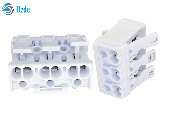 TB rapide de connecteur de fil de poussée de 3 Polonais approprié au solide ou aux torons de jointure aucun outils nécessaires