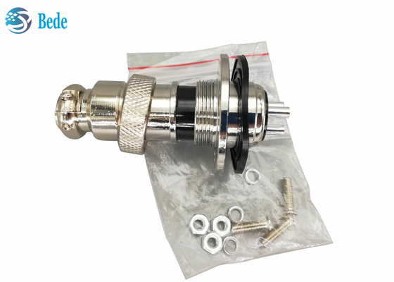 Mâle circulaire de prise de la bride Gx20 et connecteur réglé femelle de bâti de panneau