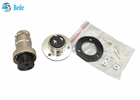 Connecteurs de RoHS GX 20 9 10 12 14 15 Pin With Circular Flange Male et ensemble femelle