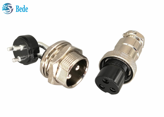 GX 20 2 3 4 Pin Aviation Connector Elbow Male et connecteur femelle droit de bâti de panneau de kits