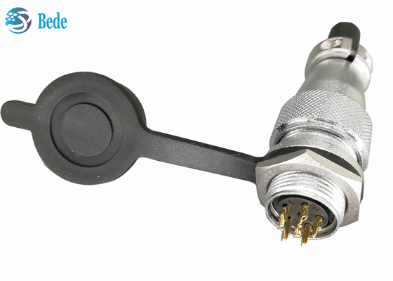 Support de panneau WS16 8 plastique mou de PVC de 9 10 Pin Circular Connector avec le cache anti-poussière