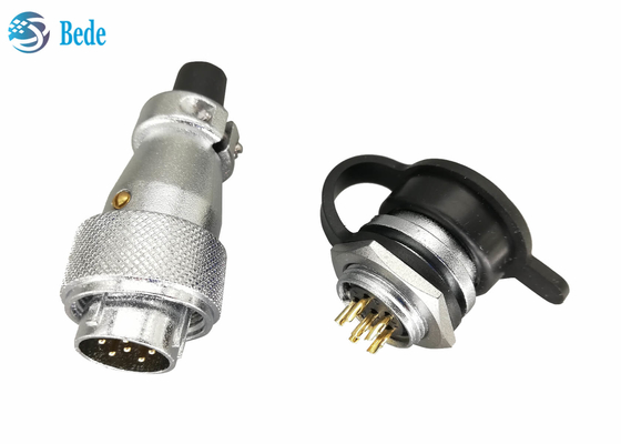 Support de panneau WS16 8 plastique mou de PVC de 9 10 Pin Circular Connector avec le cache anti-poussière