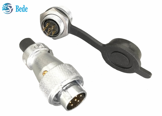 Support de panneau WS16 8 plastique mou de PVC de 9 10 Pin Circular Connector avec le cache anti-poussière