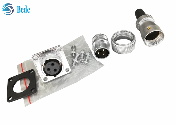 Connecteurs circulaires carrés du cache de bride et anti-poussière WS20 avec 2 3 4 Pin 500V 25A