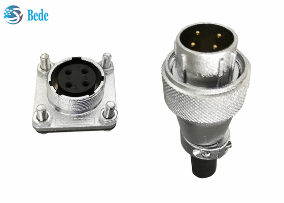 WS20 5 cache de bride de 6 7 8 Pin Circular Connector With Square et anti-poussière 500V 10A