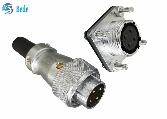 WS20 5 cache de bride de 6 7 8 Pin Circular Connector With Square et anti-poussière 500V 10A