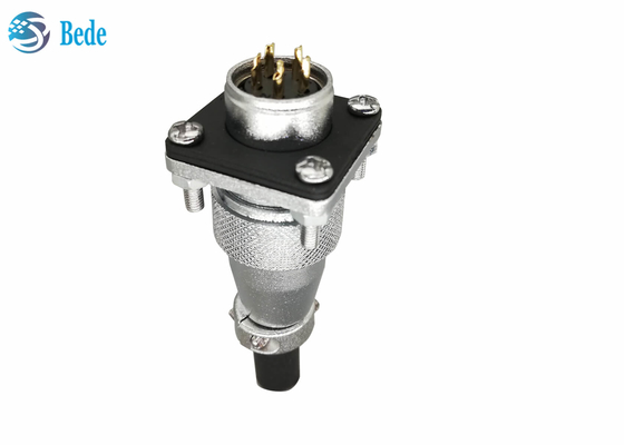 9 10 12 14 connecteurs circulaires de Pin 400V 5A WS20 avec le cache de bride et anti-poussière carré