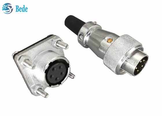 9 10 12 14 connecteurs circulaires de Pin 400V 5A WS20 avec le cache de bride et anti-poussière carré
