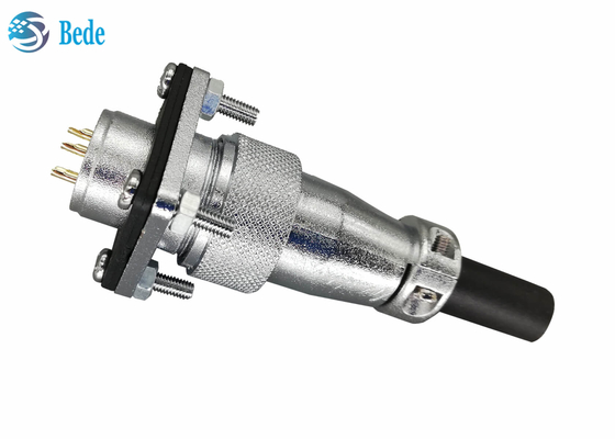 9 10 12 14 connecteurs circulaires de Pin 400V 5A WS20 avec le cache de bride et anti-poussière carré