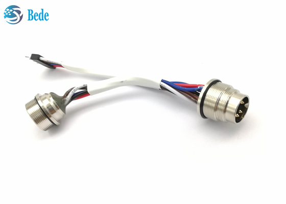 22AWG AISG intérieurs rouissent le mâle de câble de commande à la femelle avec des terminaux de Customzed