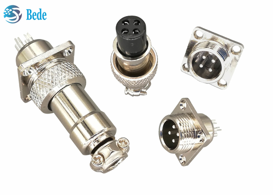 Connecteurs circulaires de 16 millimètres M16 avec Pin carré 200V de la bride 2~10