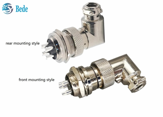 Femelle de cable connecteur de l'aviation 200V 4A M16 et goupilles à angle droit du mâle 6~10 de support de Panle