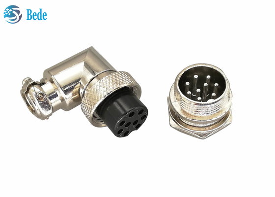 Femelle de cable connecteur de l'aviation 200V 4A M16 et goupilles à angle droit du mâle 6~10 de support de Panle