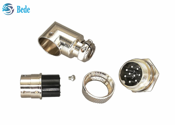 Femelle de cable connecteur de l'aviation 200V 4A M16 et goupilles à angle droit du mâle 6~10 de support de Panle