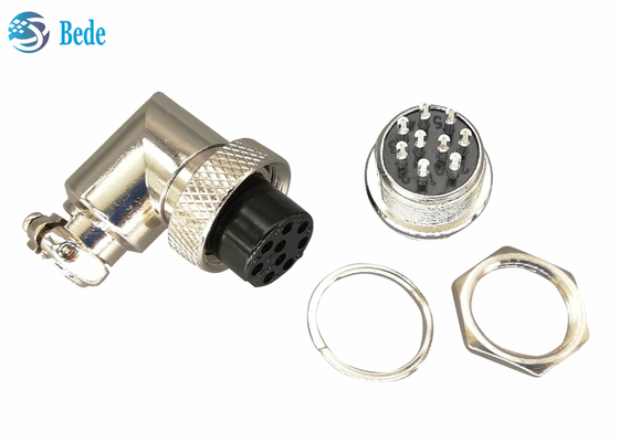 Femelle de cable connecteur de l'aviation 200V 4A M16 et goupilles à angle droit du mâle 6~10 de support de Panle
