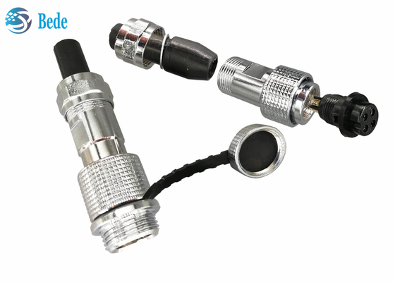 Le connecteur circulaire de cuivre IP68 de l'aviation Gx12 de Shell M12 câblent pour câbler le Pin du connecteur 2~7 d'amarrage