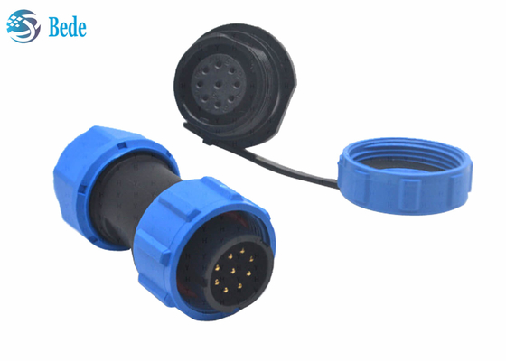 Connecteur imperméable 2 de support de panneau de cables connecteur de M13 PA66 Pin 3 4 5 6 7 9