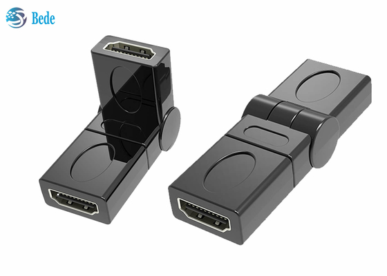 L'or d'extension a plaqué femelle au coupleur femelle 90 de HDMI 180 270 360 degrés réglables