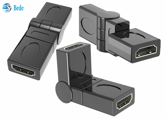 L'or d'extension a plaqué femelle au coupleur femelle 90 de HDMI 180 270 360 degrés réglables