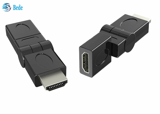 L'or a plaqué HDMI masculin à l'adaptateur femelle 90 de pivot 180 270 360 degrés rotatifs