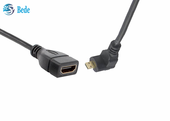 Mâle micro à angles de HDMI aux directions femelles Up-Down-Left-Right+1pcs du connecteur 4 d'adaptateur de câble de HDMI directement