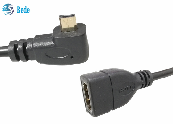 Mâle micro à angles de HDMI aux directions femelles Up-Down-Left-Right+1pcs du connecteur 4 d'adaptateur de câble de HDMI directement