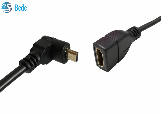 Mâle micro à angles de HDMI aux directions femelles Up-Down-Left-Right+1pcs du connecteur 4 d'adaptateur de câble de HDMI directement