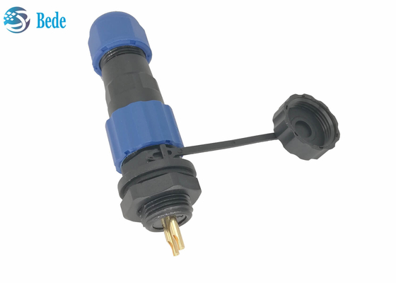 Cable connecteur de puissance Ip68 imperméable, 2 connecteur de support de panneau de Pin M13