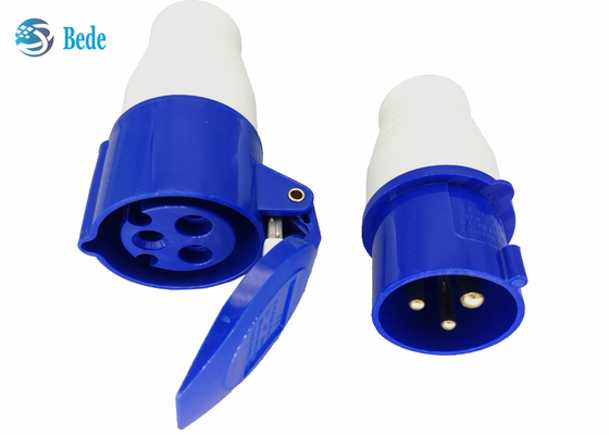 Type bleu industriel de coupleur de la couleur 220-250V 16A de prise et de prise P+N+E monophasé